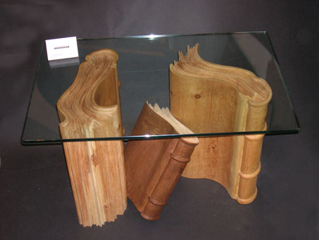 Table book in wood