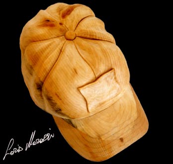 Baseball hat in wood - CLICK HERE TO ZOOM