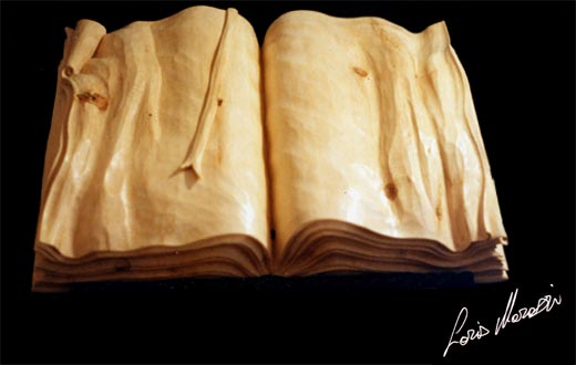 Open book in wood - CLICK HERE TO ZOOM