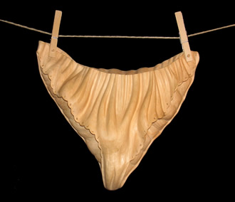 Sexy woman underwear in wood